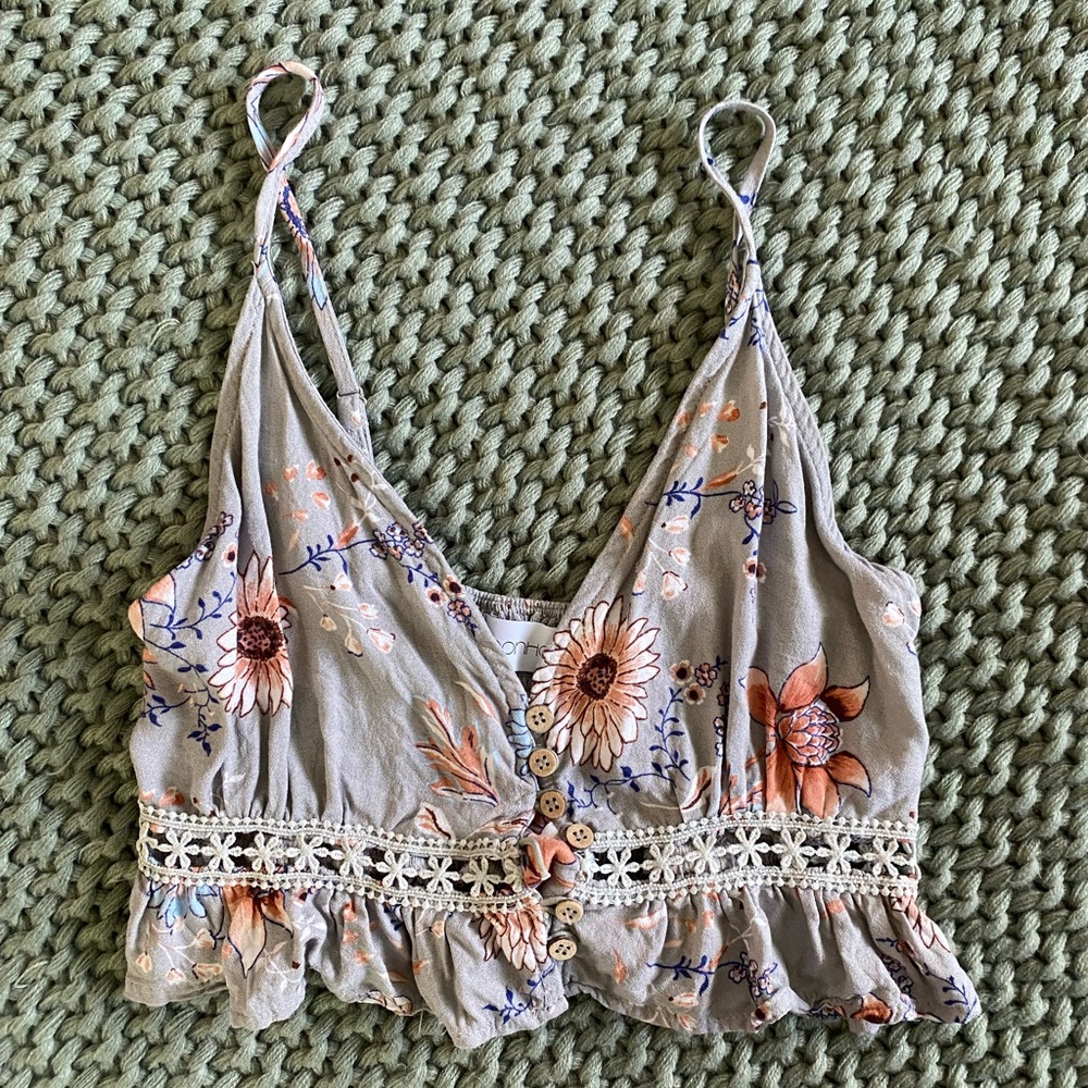 Bonhomia Grey Floral Top